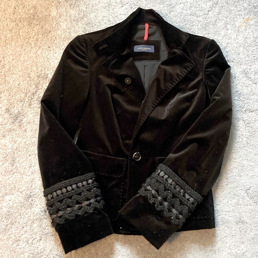 Black Piazza Sempione velvet blazer